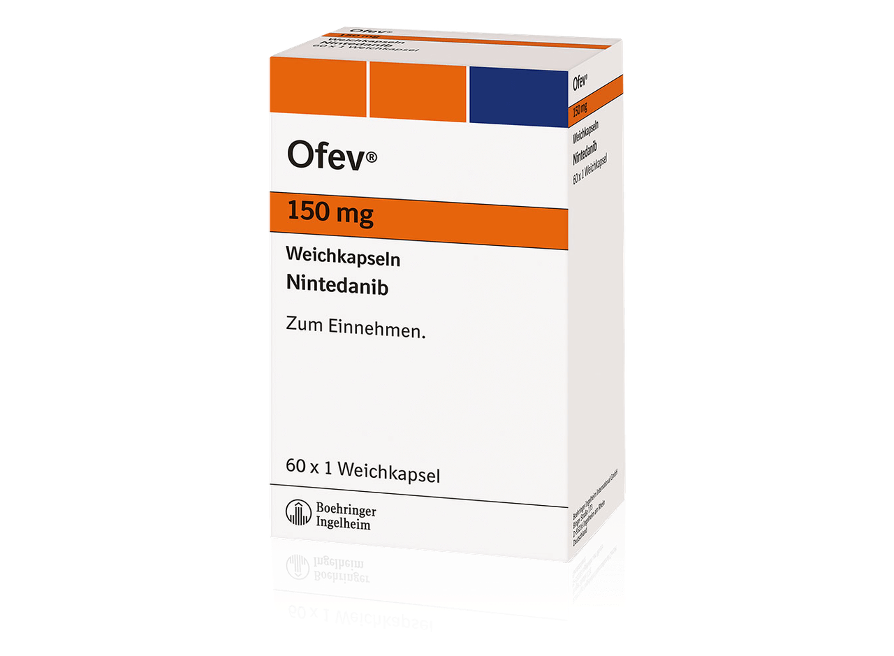 Офев (Ofev) Нинтеданиб (Nintedanib) 100 мг, 150 мг Европа