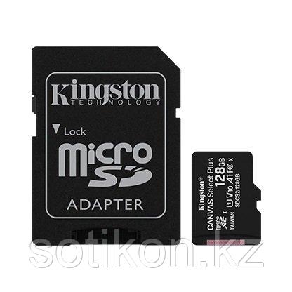Карта памяти MicroSD 128GB Class 10 UHS-I A1 C10 Kingston SDCS2/128GB, фото 2