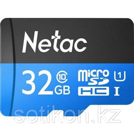 Карта памяти MicroSD 32GB Class 10 U1 Netac P500STN с адаптером SD, фото 2
