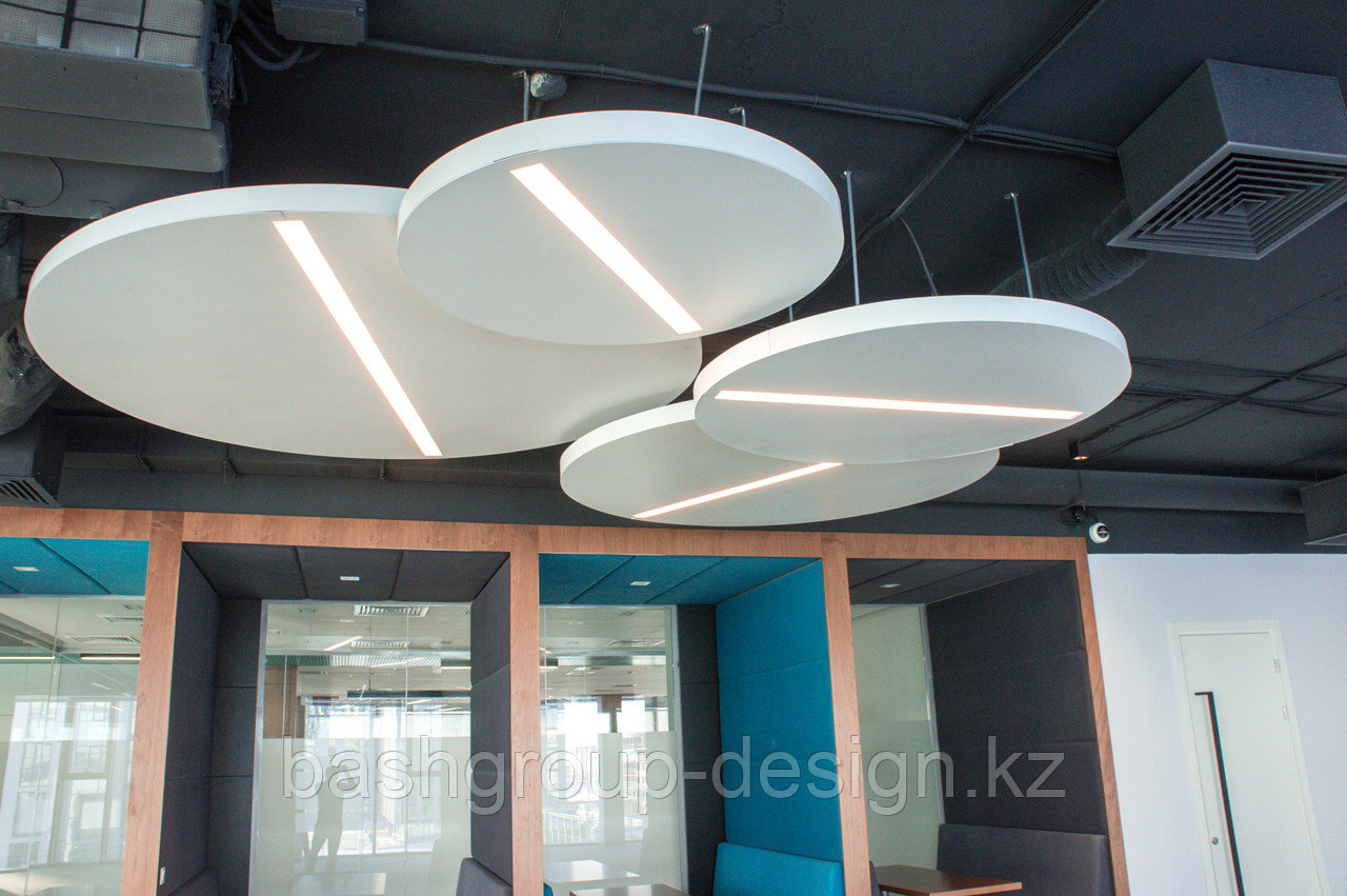 Дизайнерские подвесные потолки Pill+ Круги-острова со встроенным освещением - фото 4 - id-p96314979