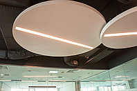 Дизайнерлік аспалы т белер Pill+ Шеңберлер- кіріктірілген жарықтандыруы бар аралдар