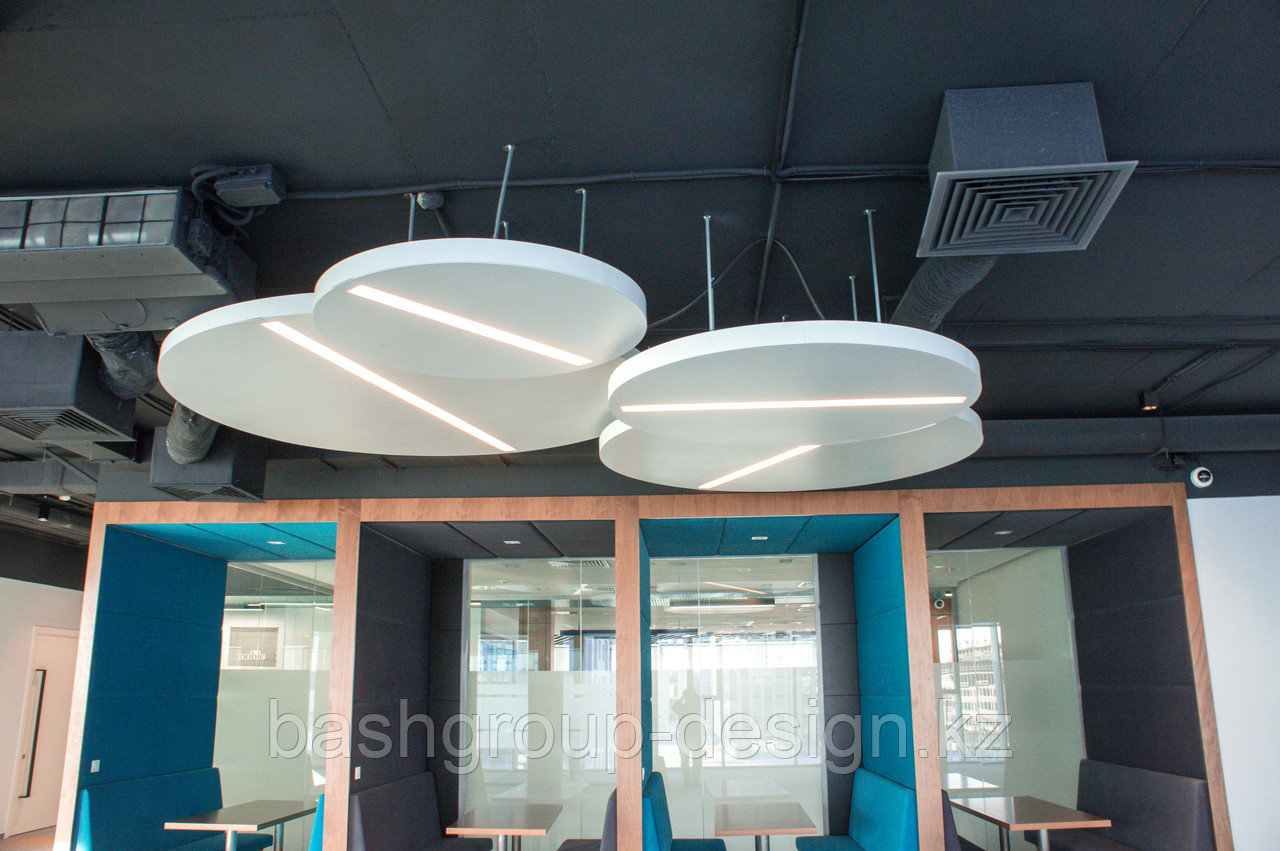 Дизайнерские подвесные потолки Pill+ Круги-острова со встроенным освещением - фото 9 - id-p96314979