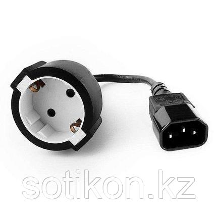 Удлинительный кабель питания Cablexpert PC-SFC14M-01, 15см, C14 - евро-розетка, фото 2