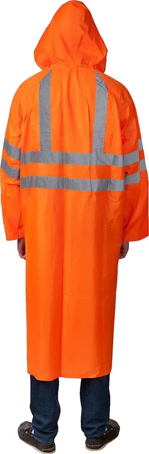 Плащ-дождевик ЗУБР, размер 52-54, оранжевый, светоотражающие полосы, серия "Профессионал" (11617-52) - фото 3 - id-p96314124