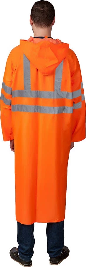 Плащ-дождевик ЗУБР, размер 52-54, оранжевый, светоотражающие полосы, серия "Профессионал" (11617-52) - фото 5 - id-p96314124
