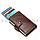 Картхолдер держатель для карт и визиток с RFID защитой экокожа KH-325 темно-коричневый, фото 10