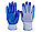 Перчатки рабочие Матроска синие резиновые с обливочной ладонью (Зебра) PHB10, фото 3