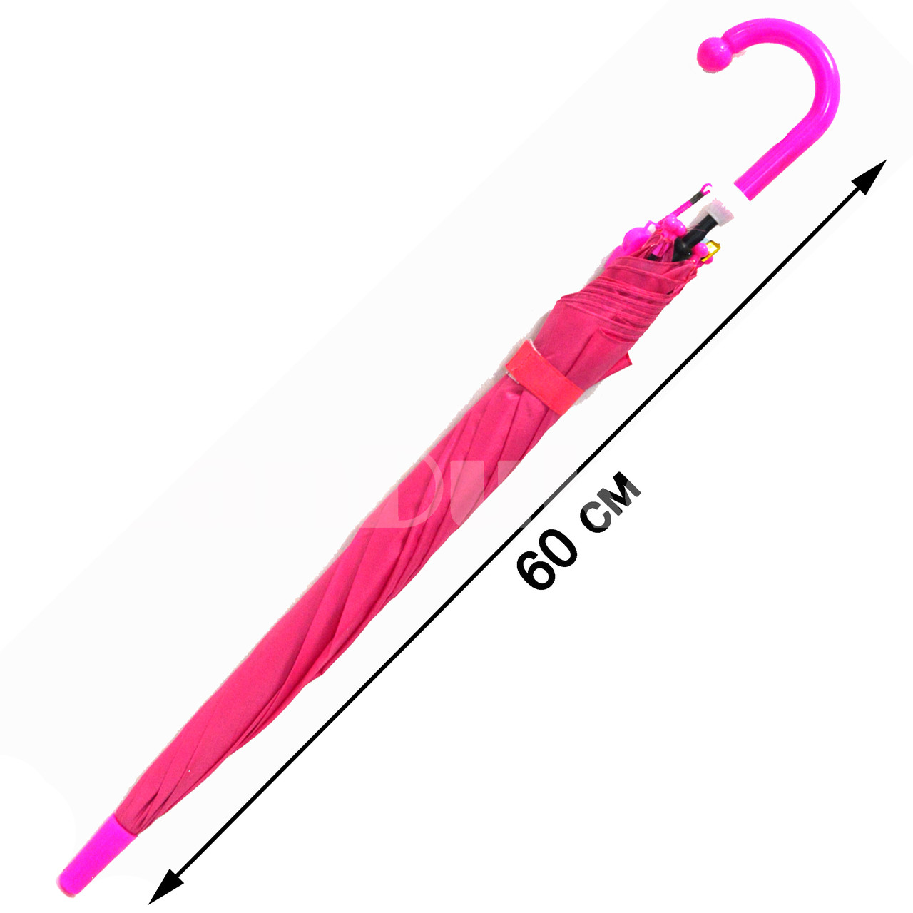 Зонт детский трость со свистком 60 сантиметров розовый - фото 2 - id-p96326354