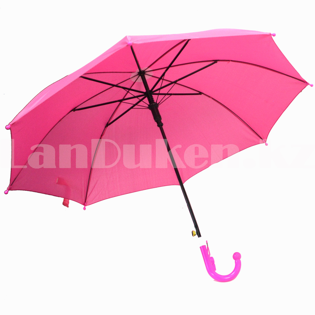Зонт детский трость со свистком 60 сантиметров розовый - фото 5 - id-p96326354