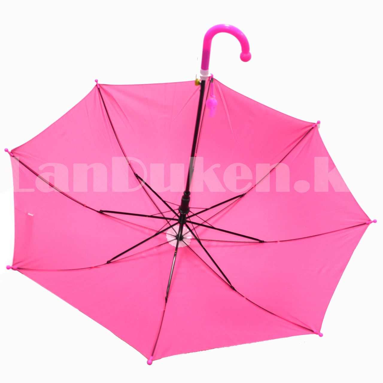 Зонт детский трость со свистком 60 сантиметров розовый - фото 9 - id-p96326354