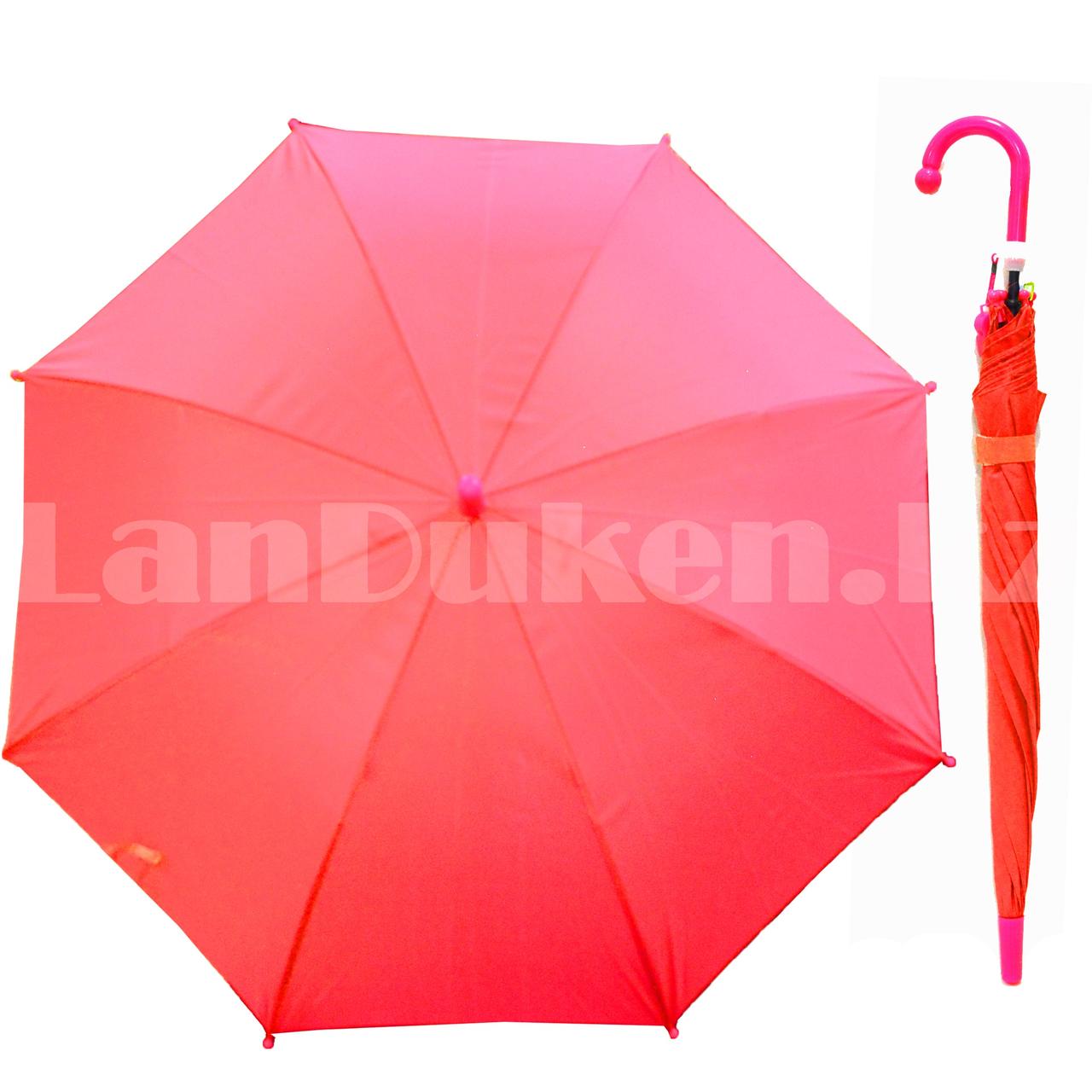 Зонт детский трость со свистком 60 сантиметров красный - фото 1 - id-p96326406