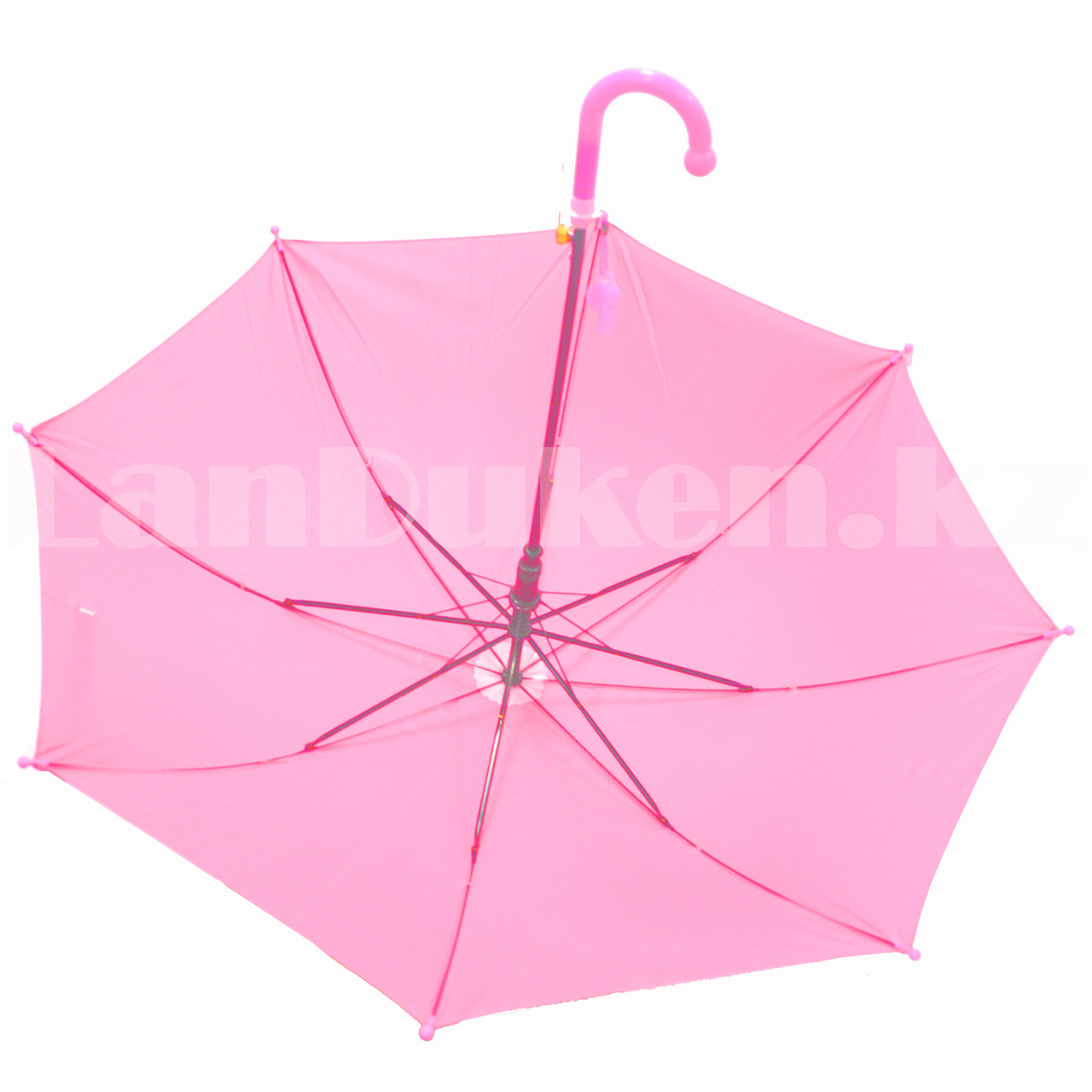 Зонт детский трость со свистком 60 сантиметров нежно розовый - фото 6 - id-p96326677