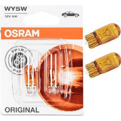 Лампа автомобильная OSRAM WY5W (W2.1x9.5d) Yellow (бл. 2шт) 12V