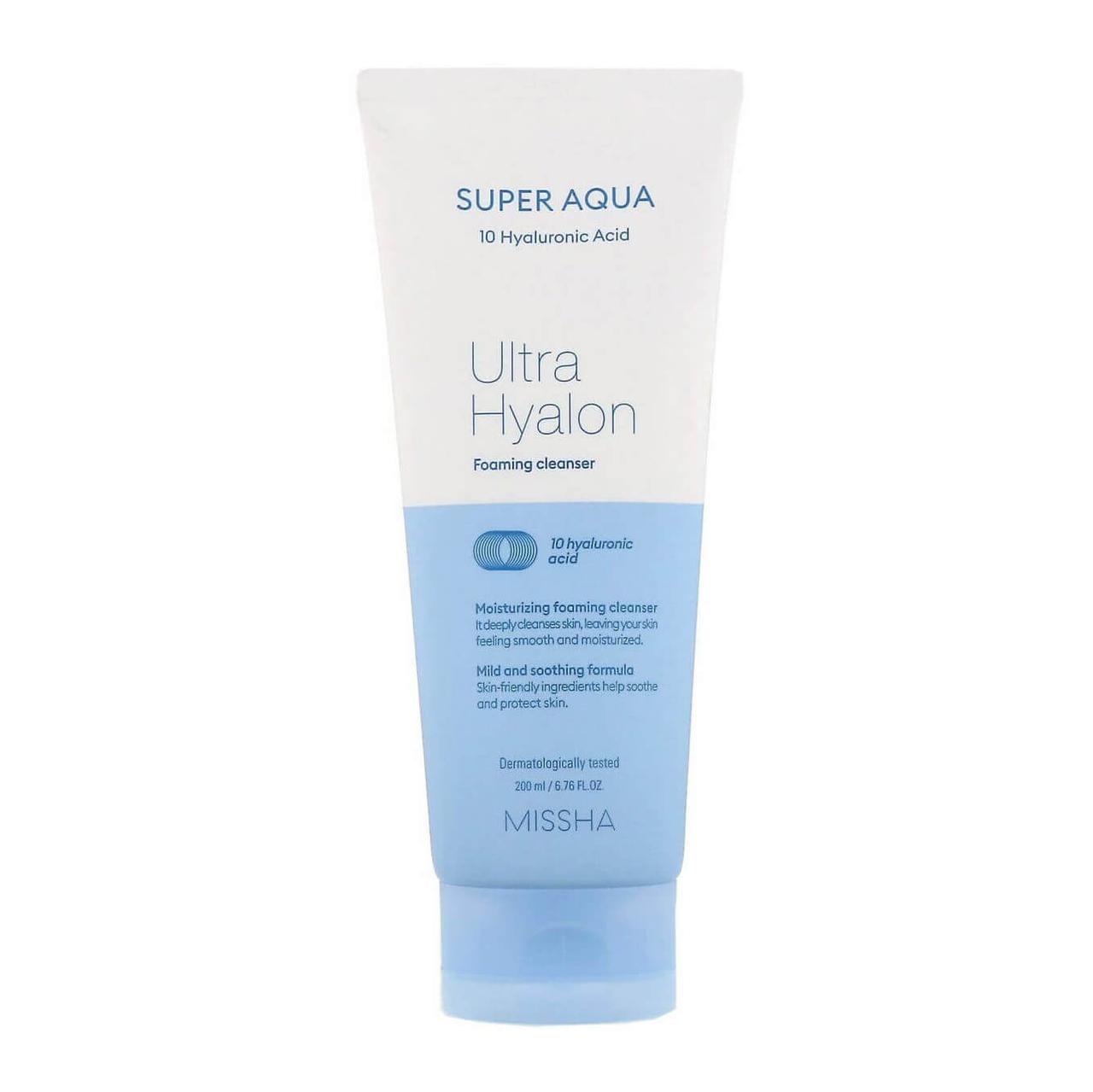 MISSHA пенка для лица Super Aqua Ultra Hyalron Foaming Cleanser 100 мл
