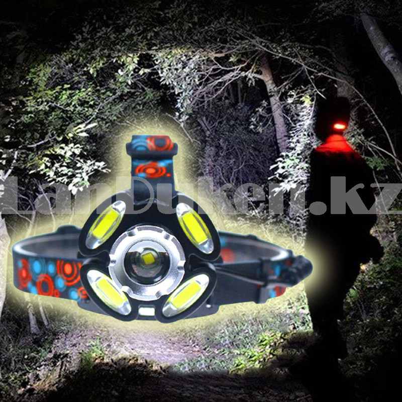 Налобный фонарь светодиодный с аккумулятором 4 режима Headlights 5502 - фото 6 - id-p96329040