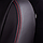 Авточехлы Hyundai Creta -1, с 06.2015, РЗС60/40, 2Г Турин РОМБ Экокожа / Алькантара Чёрный / Чёрный / Красный, фото 8