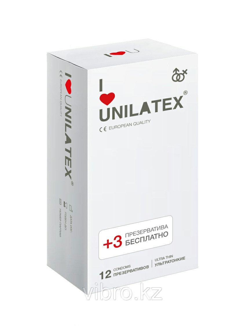 Презервативы ультратонкие Unilatex "Ultra Thin", 15шт