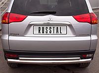 Защита заднего бампера d76/42 Pajero Sport 2008-13