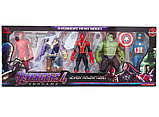 Набор 5 фигурок Железный человек, Капитан Америка, Танос, Халк, Человек Паук Супергерои 15 см. (Мстители), фото 2
