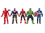 Набор супер героев Marvel с оружием, 5 героев, световые эффекты, фото 3