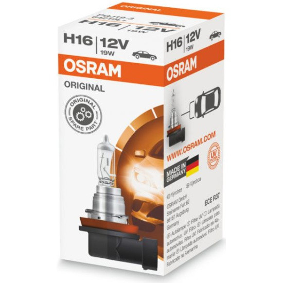 Лампа автомобильная OSRAM H16 19W PGJ19-3 12V, 1шт