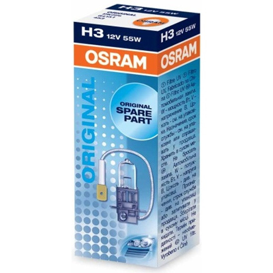 Лампа галогенная OSRAM H3 Original 12V 55W, 1шт., фото 1