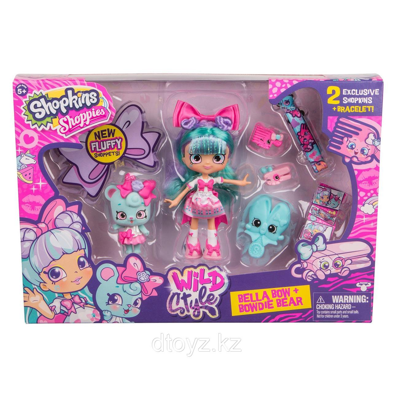 Набор Shopkins Кукла Shoppies Белла Боу + фигурка Shoppet в непрозрачной упаковке (Сюрприз) 56716 - фото 1 - id-p96341858