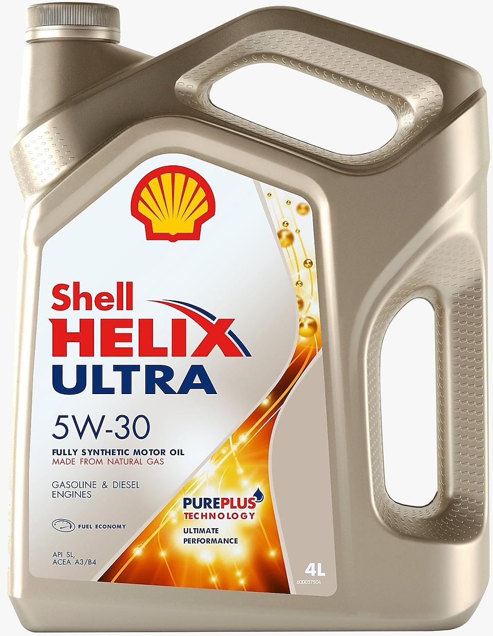 Моторное масло SHELL Helix Ultra  5W-30 4 л