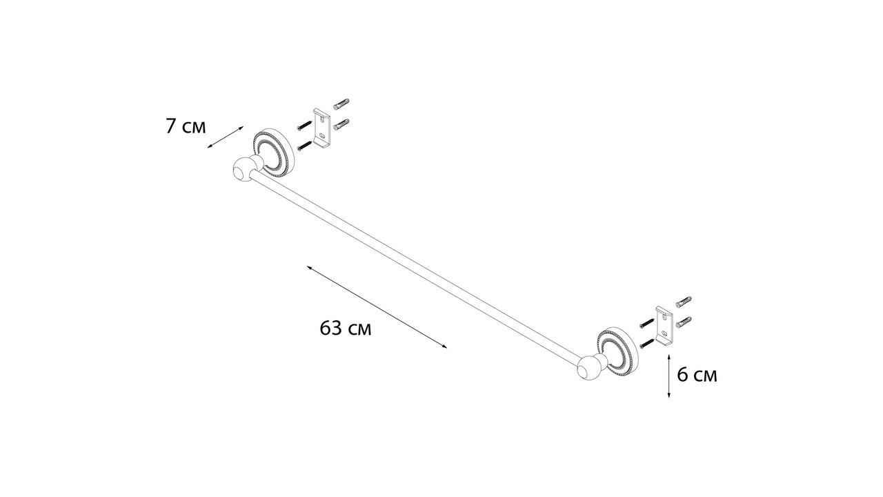Полотенцедержатель 60 см "ANTIK" FX-61101 (Fixsen, Чехия) - фото 3 - id-p96351521