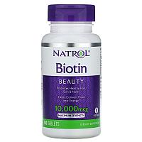 Natrol, Биотин 10 000 мкг, 100 таблеток