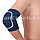 Эластичные наколенники защитные для занятий спортом с изгибом на колене 21,5 х 13,5 см синие, фото 6