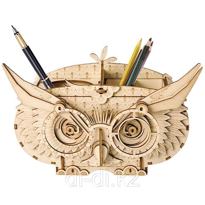 Деревянный конструктор Robotime настольный органайзер Owl Storage Box, TG405
