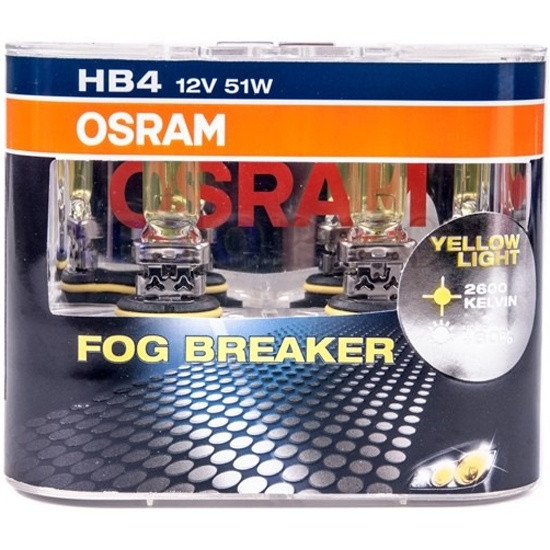 Лампа галогенная OSRAM HB4 Fog Breaker 12V-51W P22d, 2шт