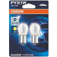 Лампа автомобильная OSRAM Diadem PY21W (BAU15s) Chrome ( 2шт) 12V