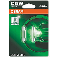 Лампа автомобильная OSRAM Ultra Life C5W (SV8.5/8) (бл. 2шт) 12V