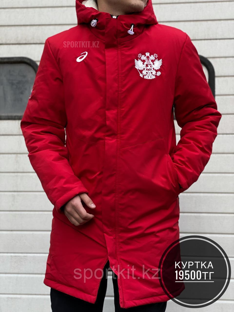 Мужская куртка Asics Россия, красная - фото 1 - id-p96353586