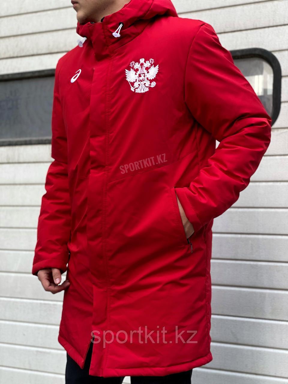 Мужская куртка Asics Россия, красная - фото 2 - id-p96353586