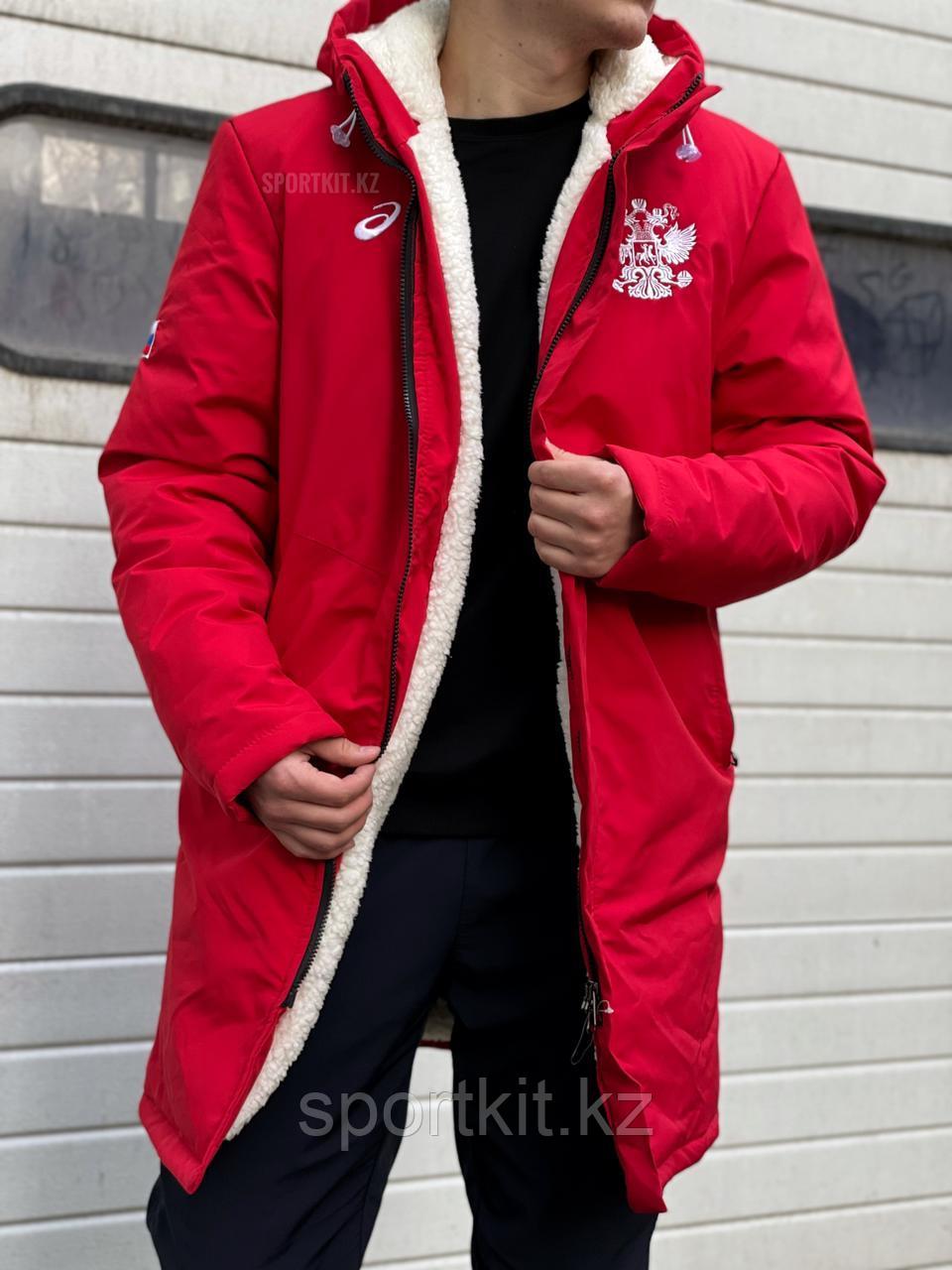 Мужская куртка Asics Россия, красная - фото 3 - id-p96353586