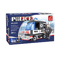 Игровой конструктор  Ausini  23201  Патруль  Полицейский фургон  58 деталей  Цветная коробка