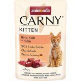 Animonda 85г с говядиной, телятиной и курицей для котят Carny Kitten beef, veal + chicken