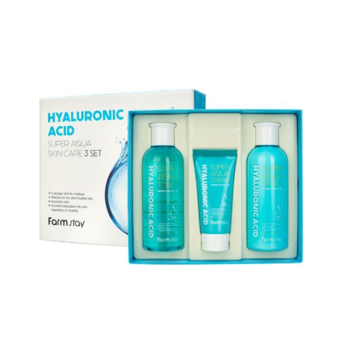 Набор с гиалуроновой кислотой FARMSTAY Hyaluronic Acid Super Aqua Skin Care 3 Set
