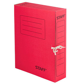 Папка картонная архивная на завязках "Staff", 325х250x75мм, 700л, ассорти