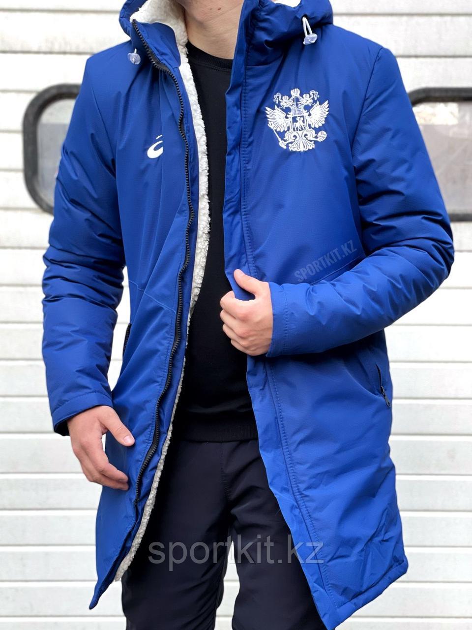 Мужская куртка Asics Россия, синяя - фото 3 - id-p96357688