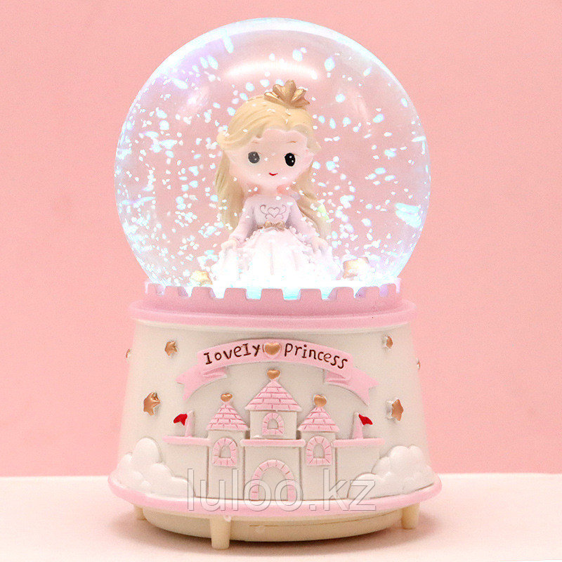 Музыкальный снежный шар "Прекрасная принцесса", 16см. JM03A, фото 1