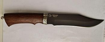 Нож "Носорог" (кованная сталь Р12, рукоять дерево венге, литье мельхиор) (ООО Окские ножи)