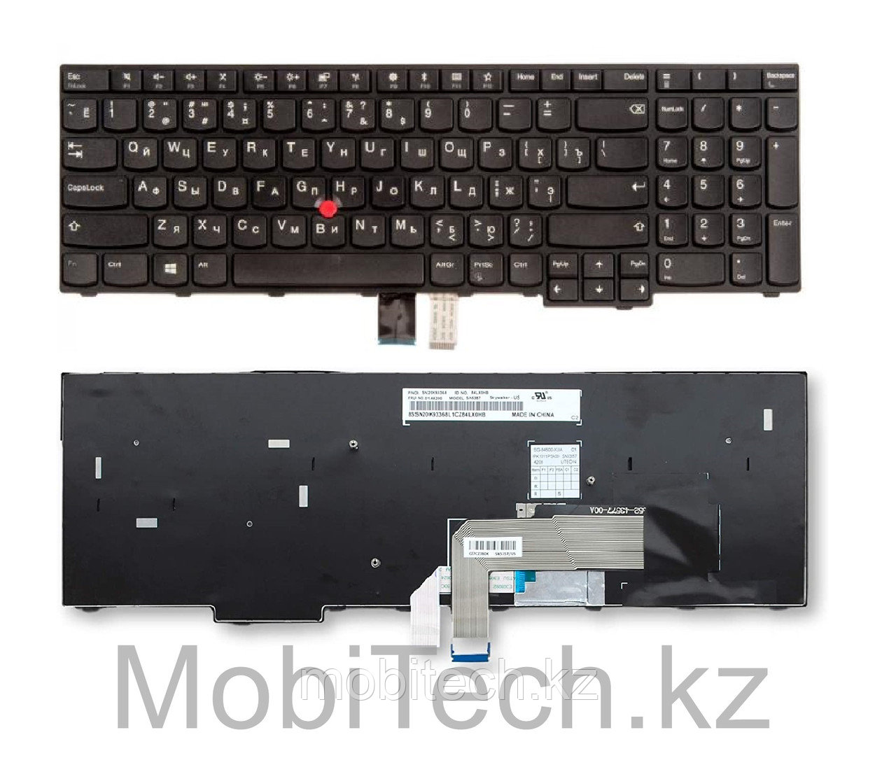 Клавиатуры Lenovo Thinkpad E570 E575 T540 SN20K93368 клавиатура c RU/EN раскладкой без подсветкой, фото 1