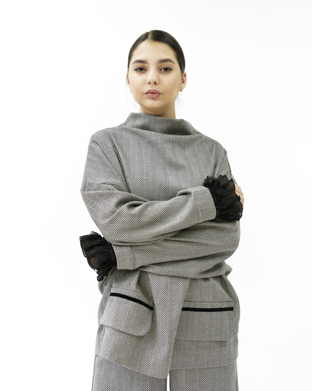 Женский костюм «HANYM» серый - фото 2 - id-p96360936