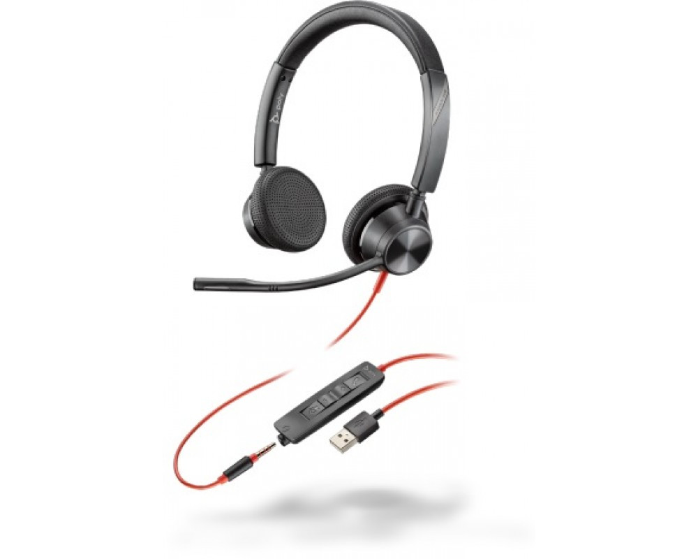Plantronics 214016-01 гарнитура проводная BLACKWIRE 3325,BW3325-M USB-A, UC