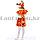Костюм детский карнавальный Белка накидка юбка с хвостом и шапка оранжевый, фото 3