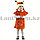 Костюм детский карнавальный Белка накидка юбка с хвостом и шапка оранжевый, фото 2